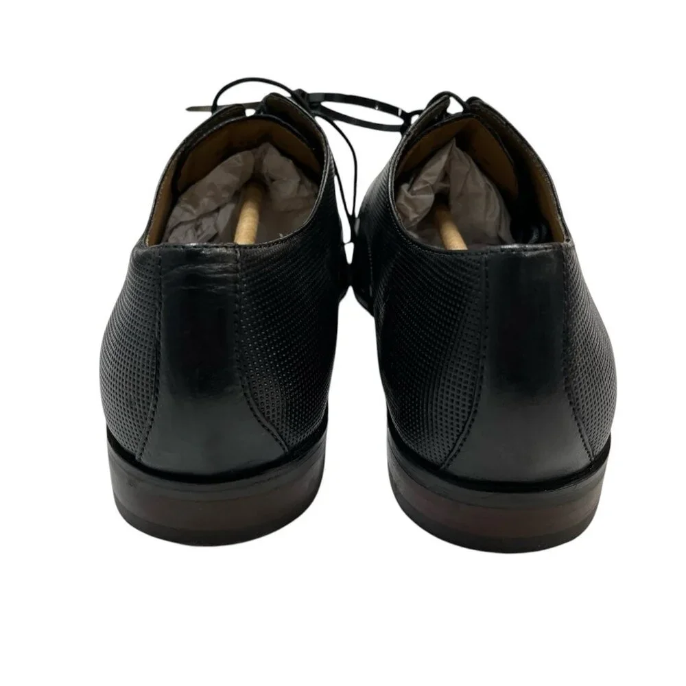 Florsheim Postino Cap Ox‎ Mens 9D Black Leather Oxford Dress Shoe Lace Up Office